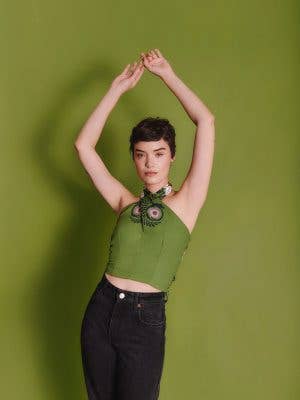 TOP GRETA VERDE for wholesale by EUKALYPO LLC