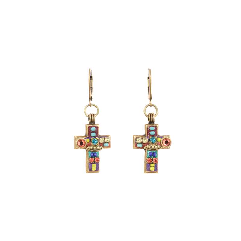 Michal Golan Jewelry – wholesale Hängande örhängen – Multi-Bright Cross Ö0
