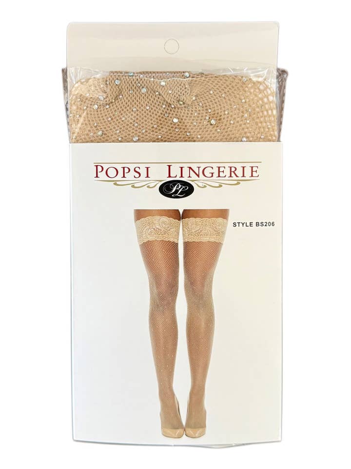 Popsi Lingerie - Wholesale Stockings - Women's - Rhinestone Thigh High Pantyhose5