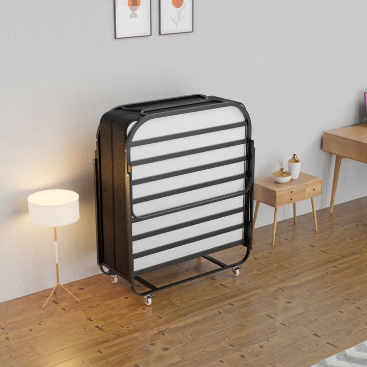 Hvid 16" sammenklappelig sovebriks med 5" memoryskummadras for engroshandel på Faire4