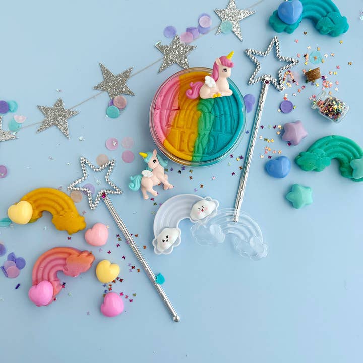 Earth Grown KidDoughs (KidDoughs by EGKD) - Wholesale Putty/Slime - Kids - Unicorn (Rainbow Sherbet) KidDough Play Kit