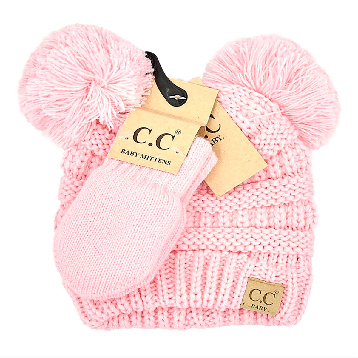 Truly Contagious - Wholesale Clothing Set - Baby - CC Baby Pom Pom Beanie and Mittens Set ( BABY-SET-4 )6