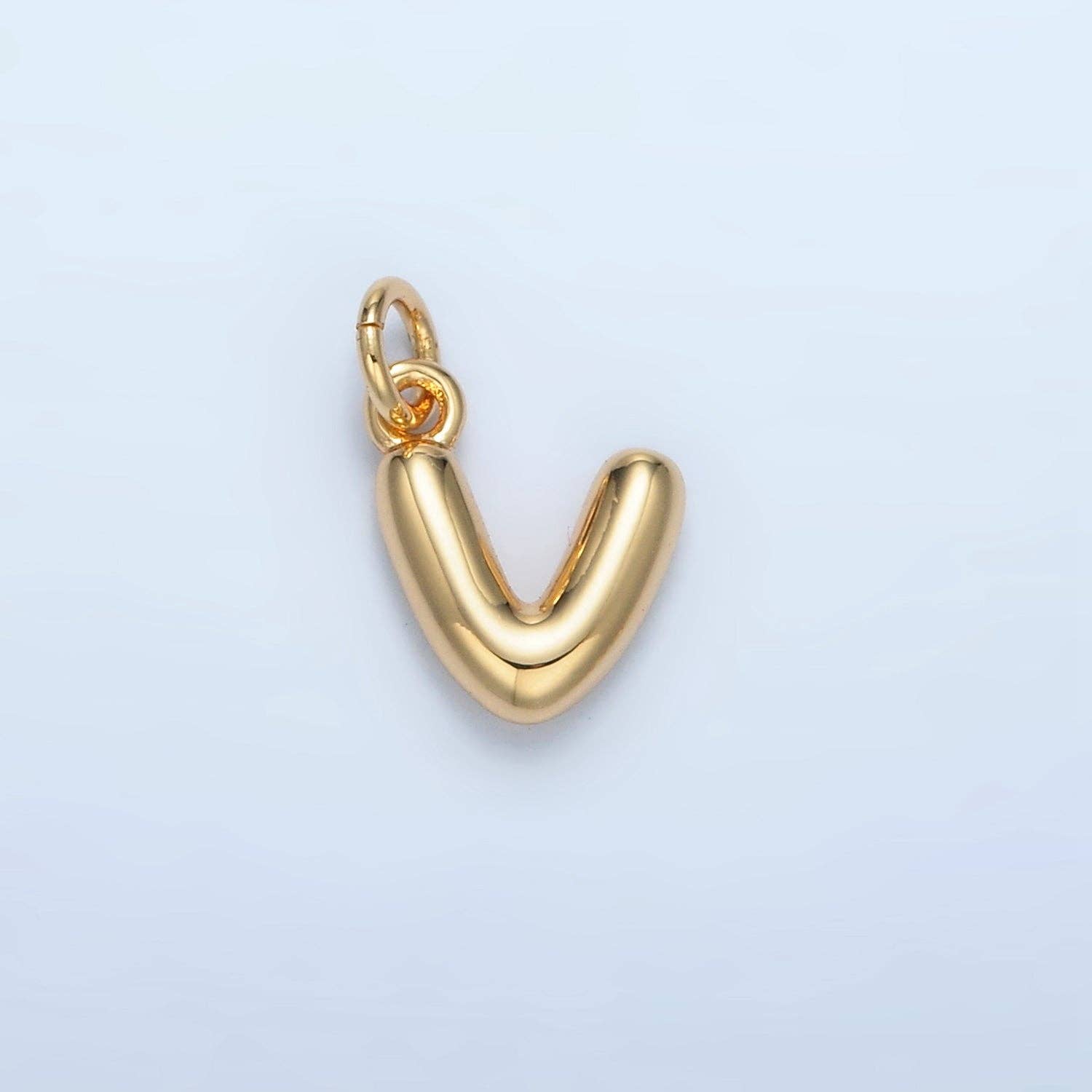 Aim Eternal - Wholesale Individual Charm/Pendant - 16K Gold Filled 10mm Initial Letter Chubby Balloon Mini Charm | A1591 - A160321