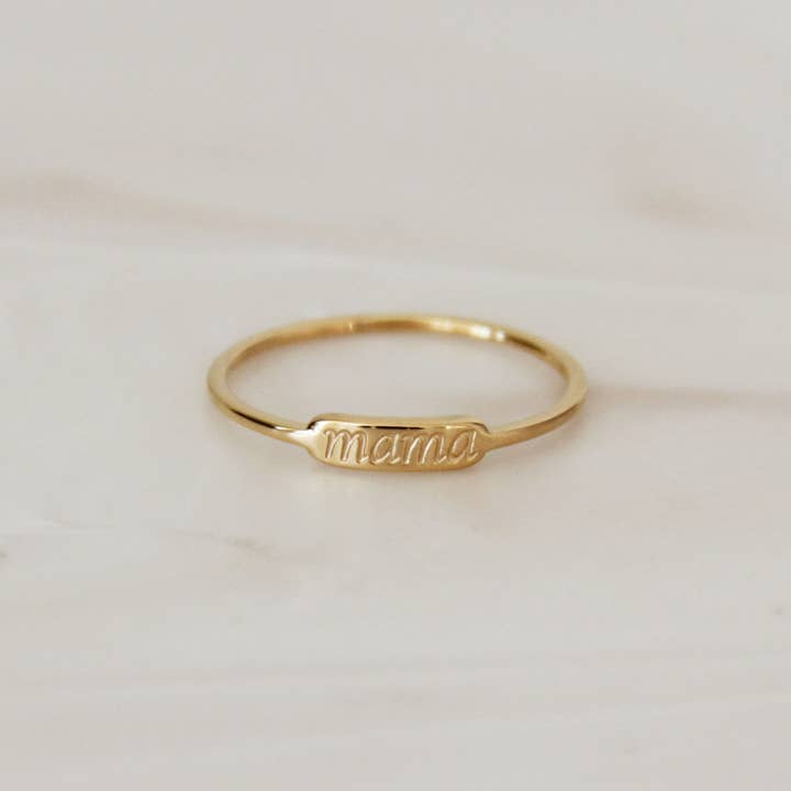 MAIVE - Wholesale Band/Stacked Ring - Mama Band Ring in High-Quality Surgical Steel