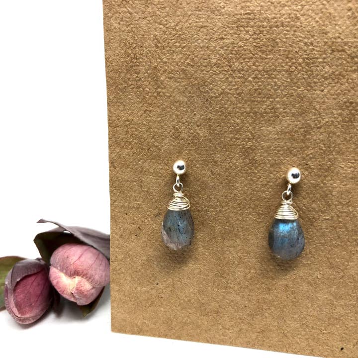 Naked Sage - Wholesale Dangle Earrings - Labradorite - Linnaea Earrings4