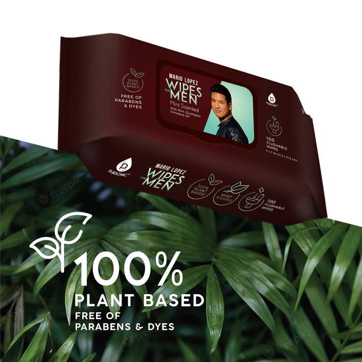 Pursonic - Wholesale Face & Body Wipes - Men's - Pursonic - 12 Pack of Flushable Mario Lopez Man Wipes1