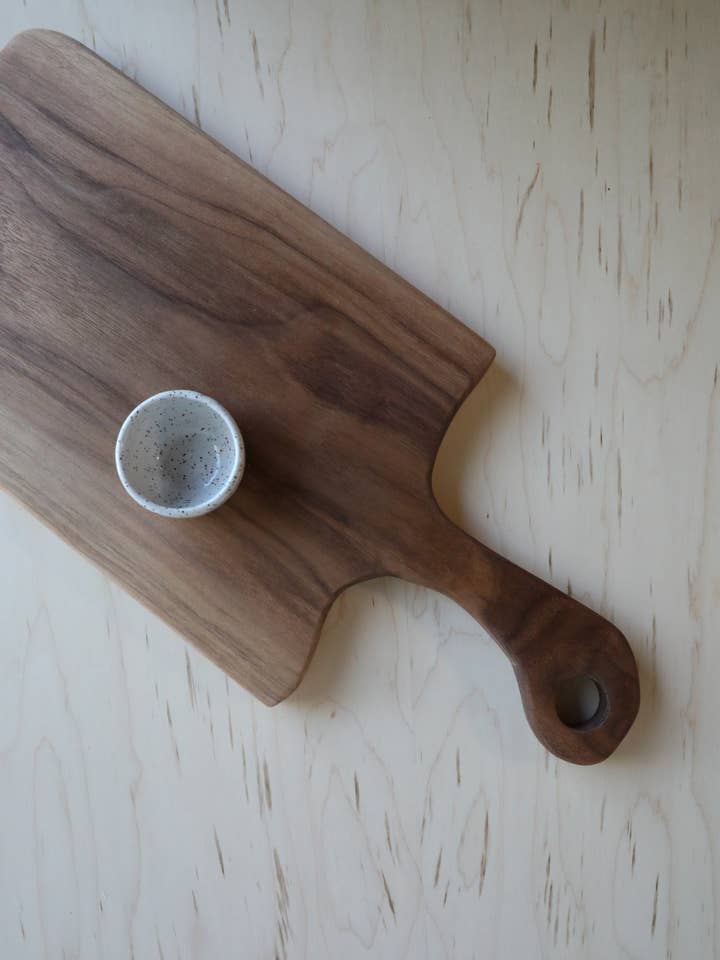 Walnut handled charcuterie board for wholesale by TimberFields Market
