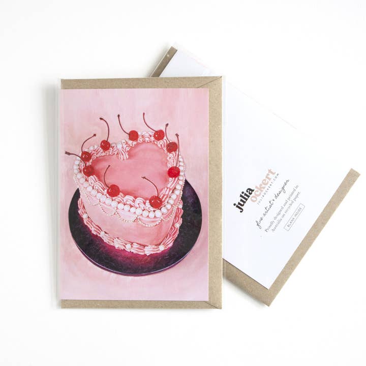 Julia Ockert - Wholesale Birthday card - Pink Princess Cake Greeting Card4