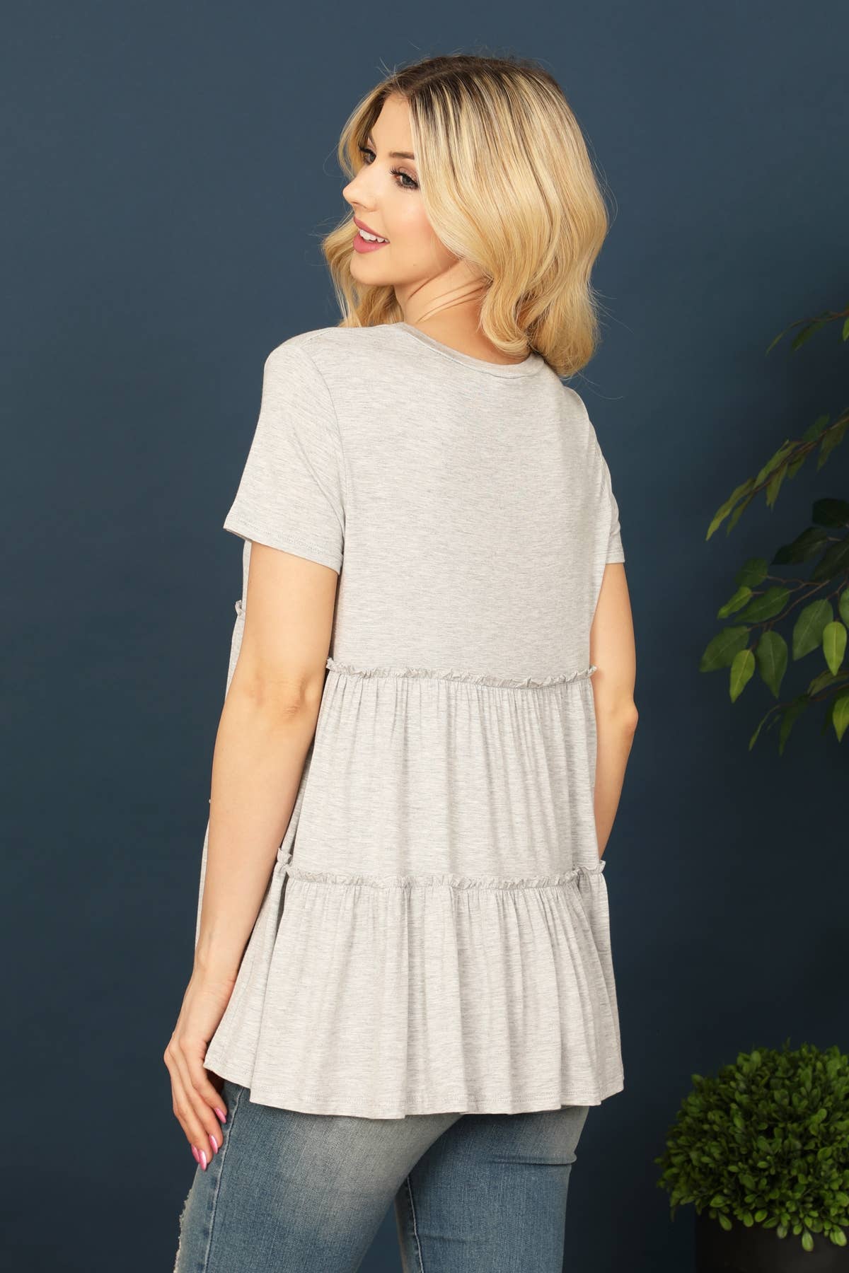 MYS Wholesale Inc - Wholesale Tunic - Women's - Merrow Tiered Detail Top1