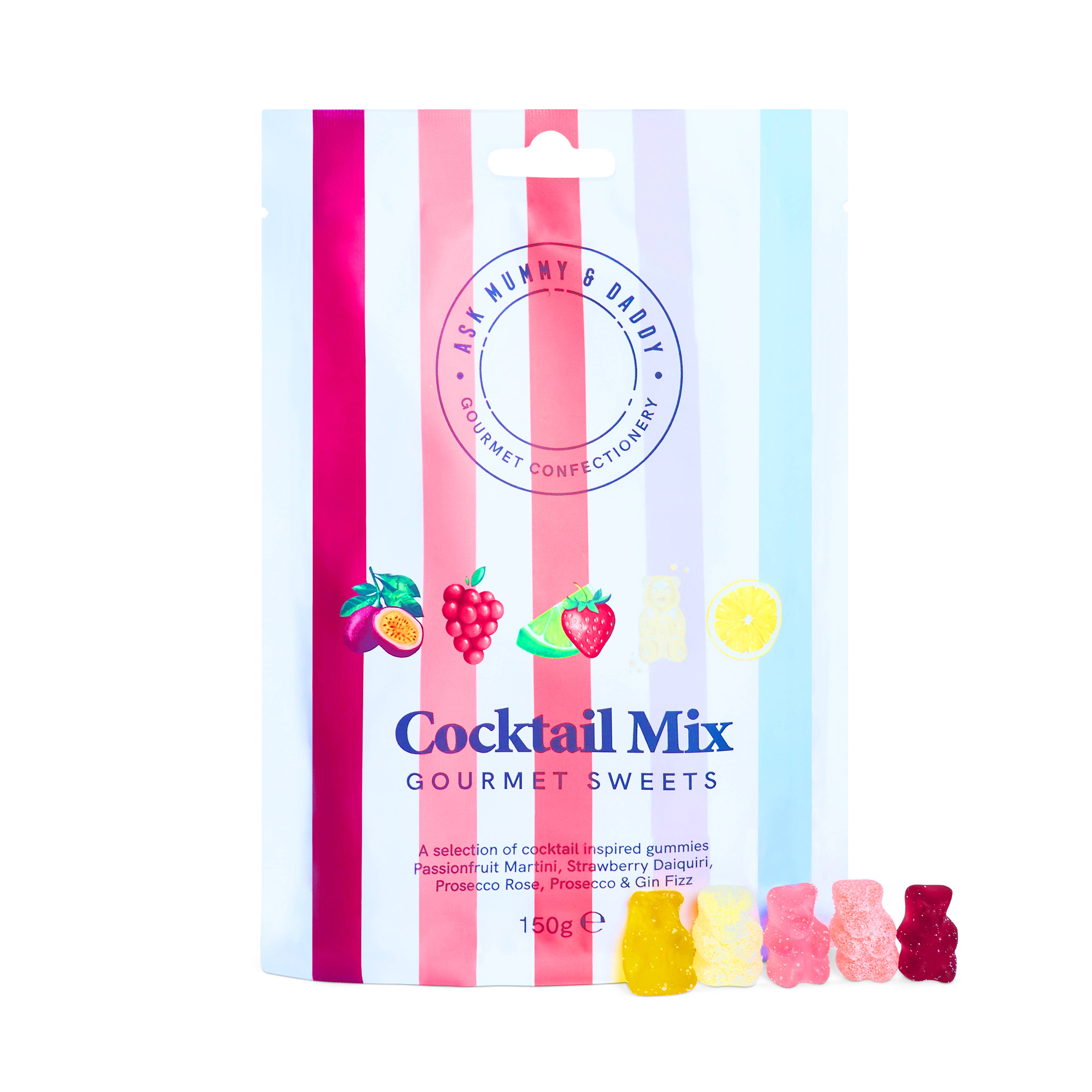 Ask Mummy & Daddy - Wholesale Gummy - NEW Cocktail Mix Share Bag - 150g2
