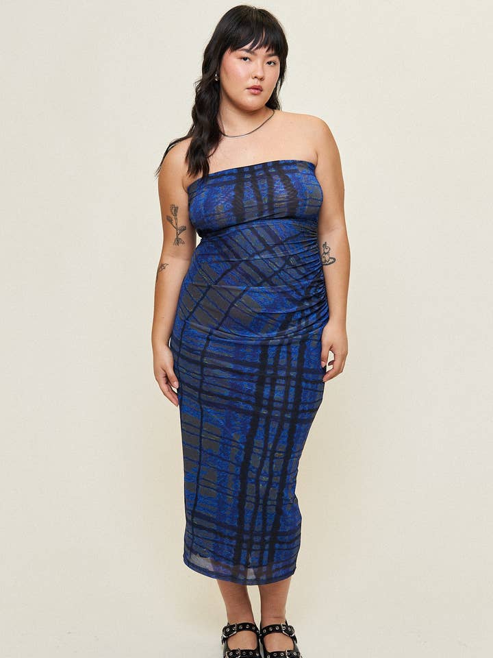 What Lo Wants - Wholesale Dress - Women's - Charlie Ruched Mesh Tube Dress1