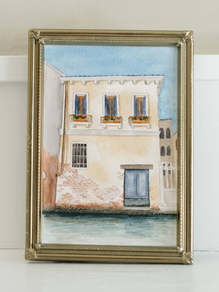 "Carmini" - Venice Watercolor Print for wholesale by The Campbell Creative