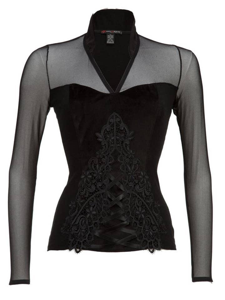 695 04 Langarmshirt aus Wolle und Seide für den Großhandel von Madiva