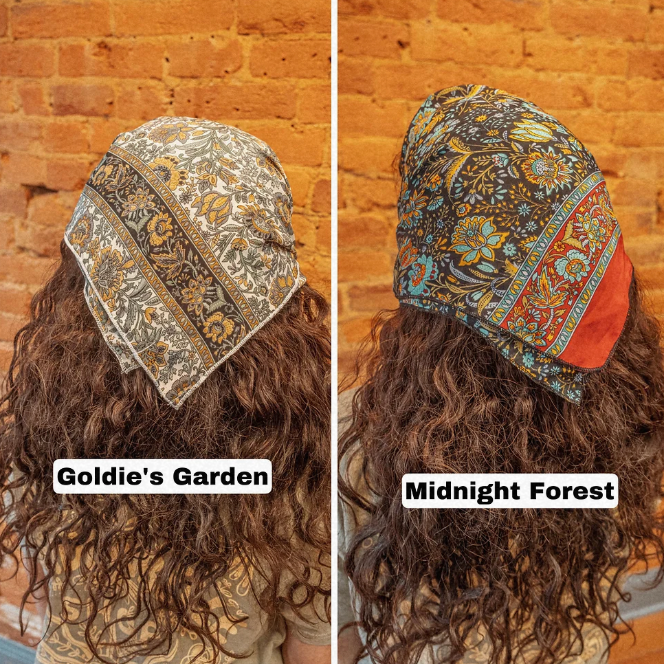 Gardenbelle Shop - Wholesale Bandana - Women's - Hippie Bohemian Silk Bandana, Floral Hair Scarf4