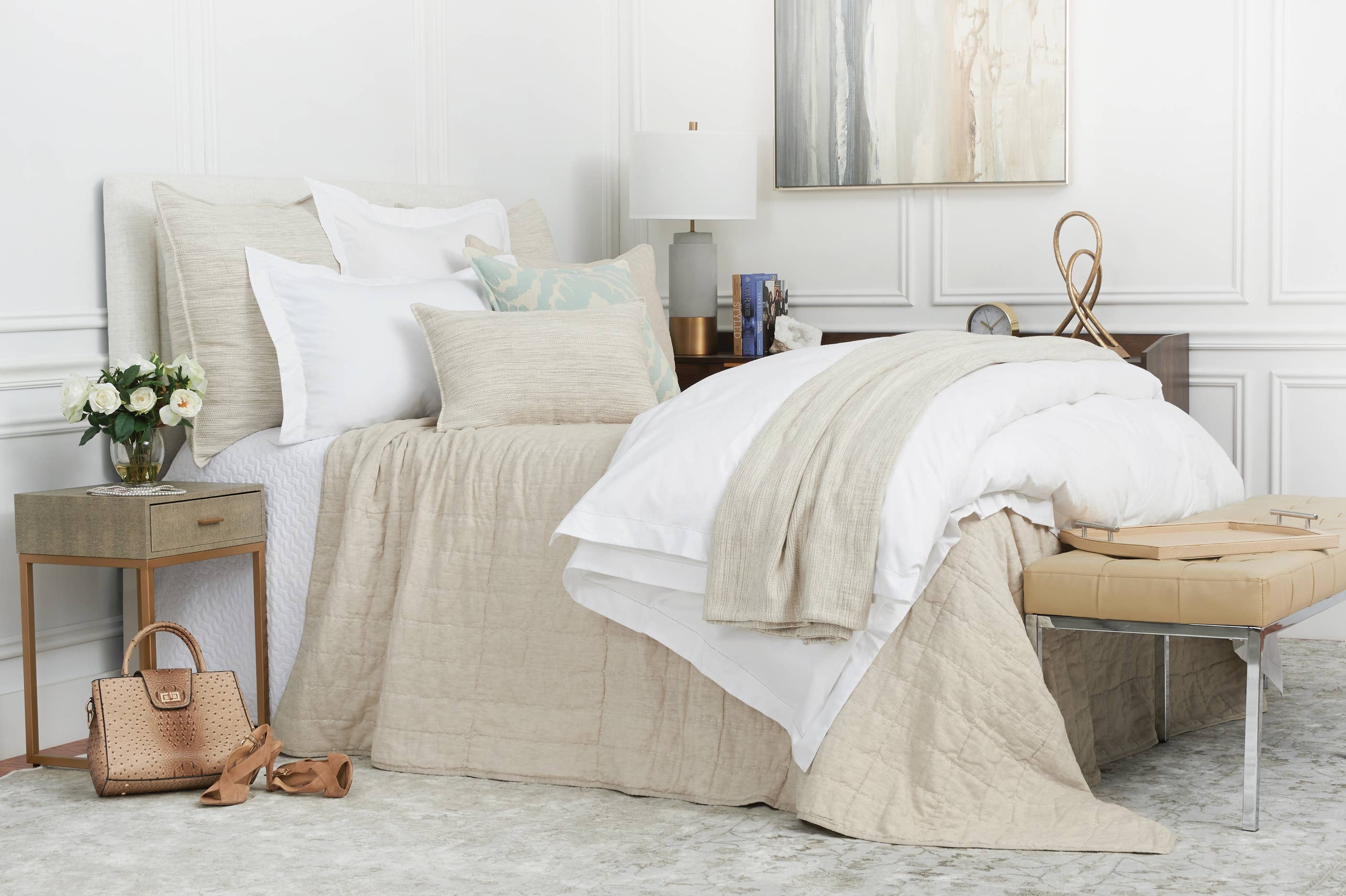 ELISABETH YORK - Vente Courtepointe - Couette Odine Natural1