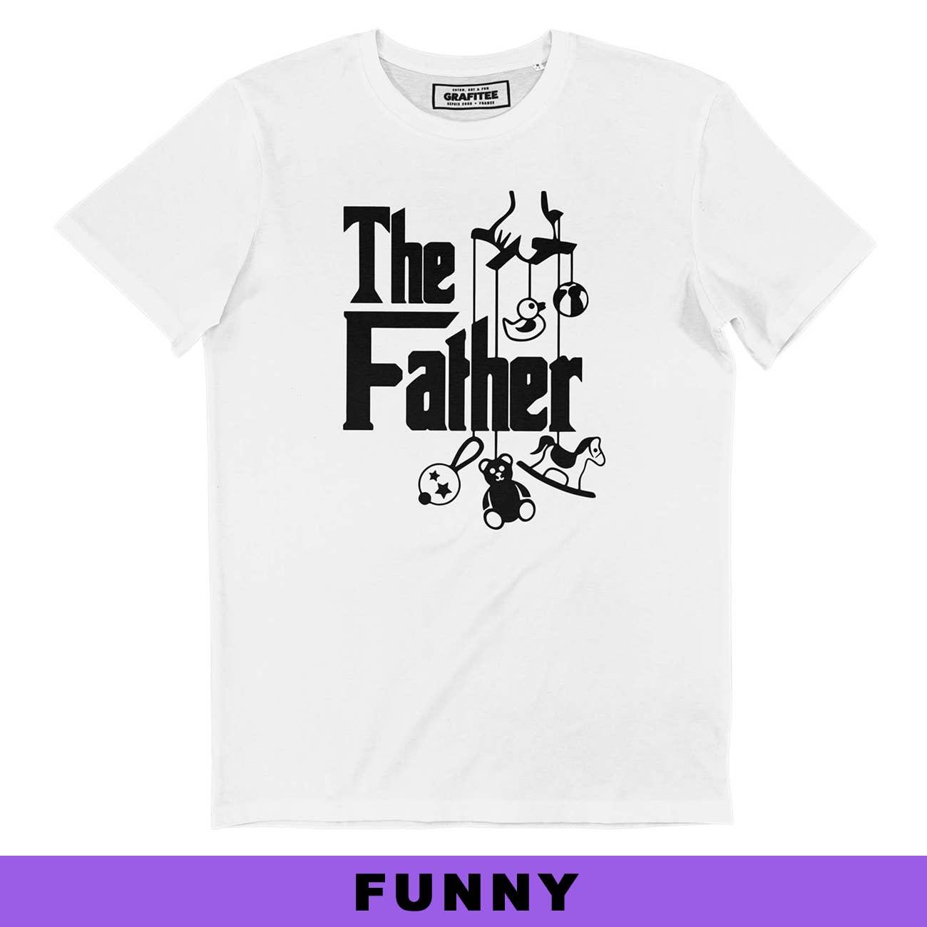 Grafitee - Venta al por mayor Camiseta serigrafiada - Unisex - Camiseta The Father – Regalo para el Día del Padre0