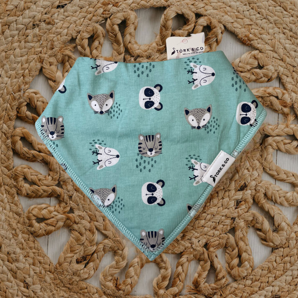 Stork & Co - Wholesale Bandana-slabbetje - Bandana Dribble Slabbetje voor baby's met dierenprint0