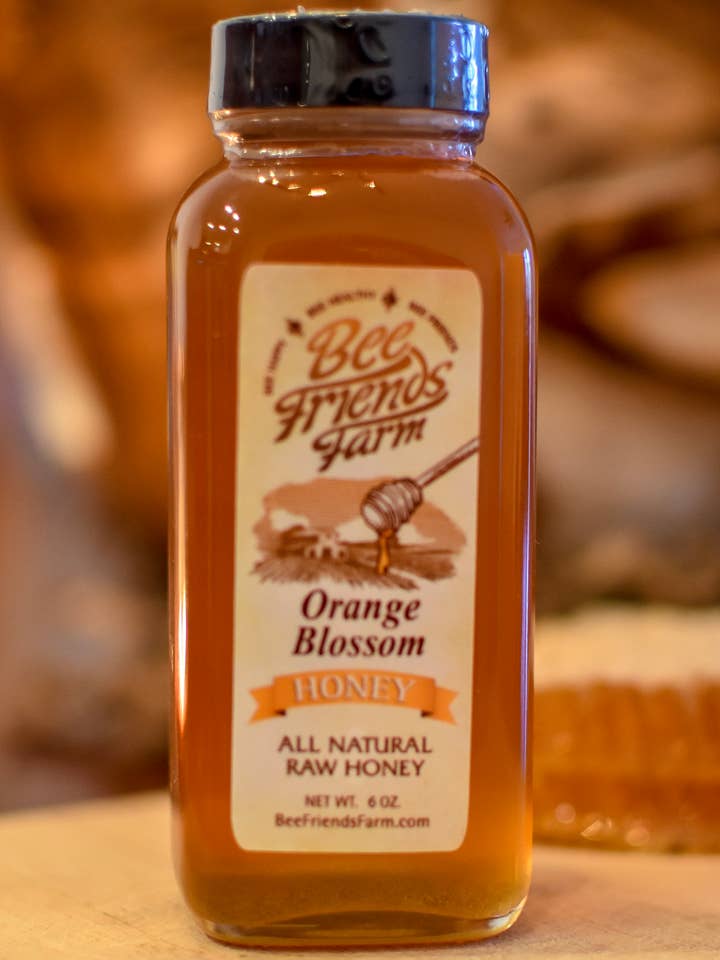 Orange Blossom Honey for wholesale by Bee Friends Farm