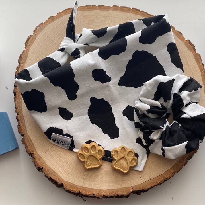 This Town Bandana | Cowprint Tie On Bandana for wholesale by kcpupco