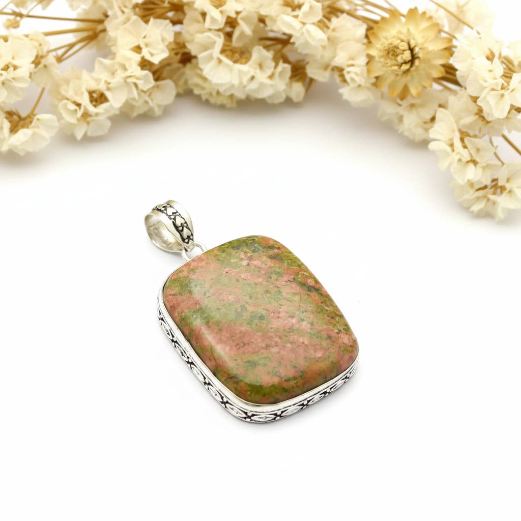 Produtos Namasté - Wholesale Individual Charm/Pendant - Unakite Stone Pendant