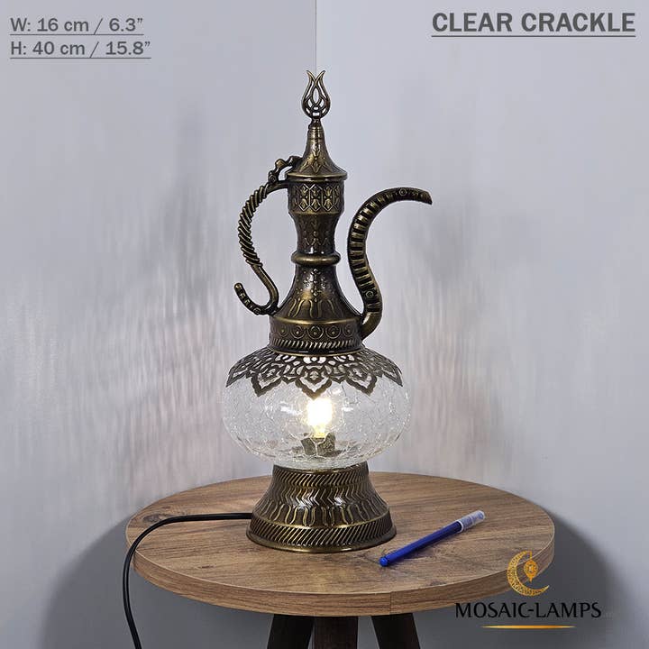 Mosaic Lamps - Wholesale Accent/desk lamp - 3 Model Cracked Glass Table Lamp, Pitcher Design Table Light3