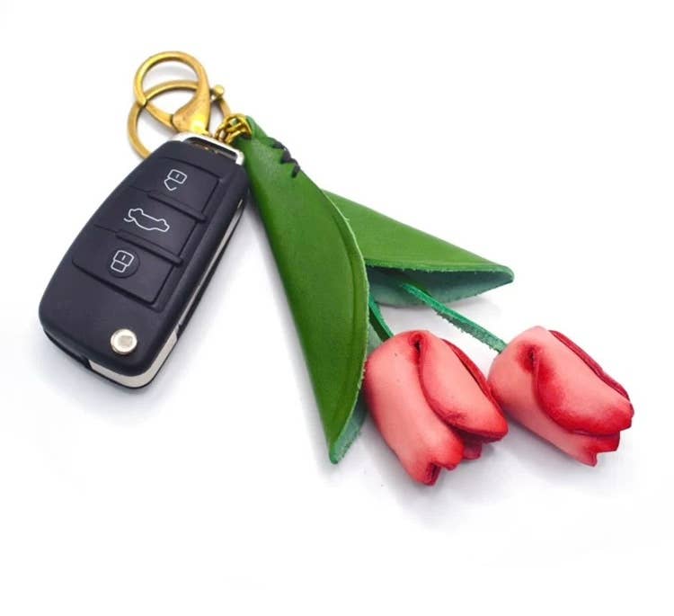 Sook Stainable - Wholesale Shoulder Bag - Women's - Grain Leather Handmade Tulip Bag Charms Key Holder7