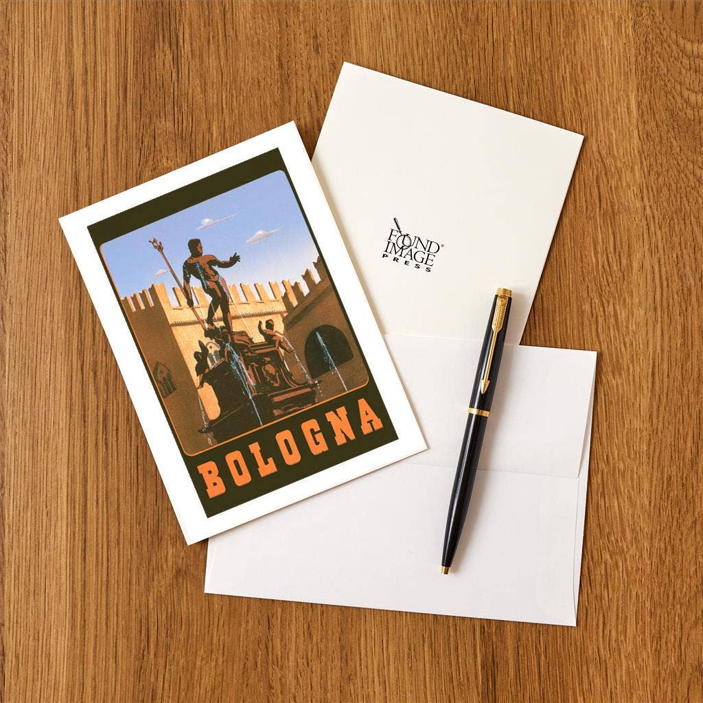 Found Image Press - Wholesale Stationery/Notecard Set - Greeting Card IT-56 Bologna, Travel Poster1