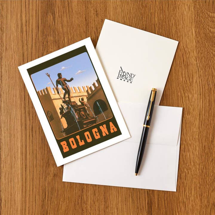 Found Image Press - Wholesale Stationery/Notecard Set - Greeting Card IT-56 Bologna, Travel Poster1