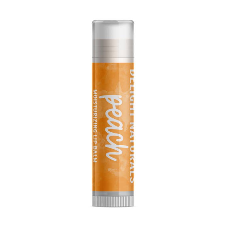 Peach Lip Balm for wholesale by Delight Naturals