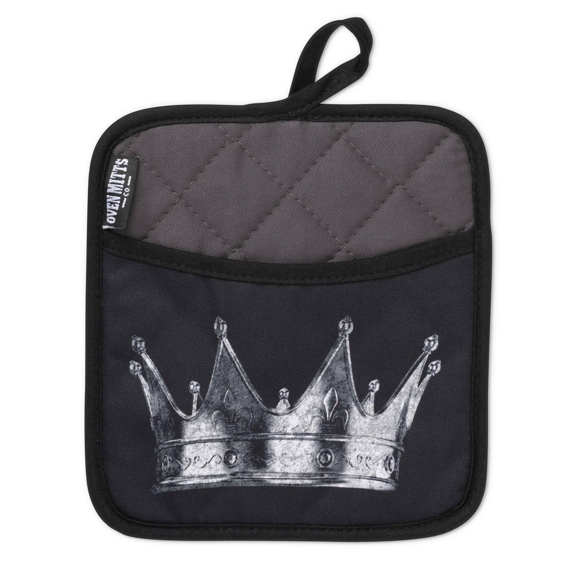 Zapps Clothing - Wholesale Oven Mitt/Pot Holder - King & Queen Black Skull Oven Mitts And Potholder Set3