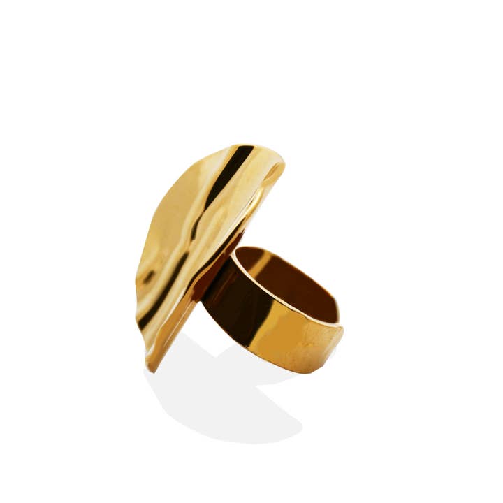 AMORINO SRL - Wholesale Band/Stacked Ring - SEA WAVE RING - WF2448A112