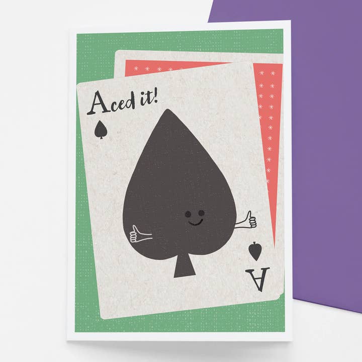 Aced it! Congratulations card for wholesale by Francesca Iannaccone