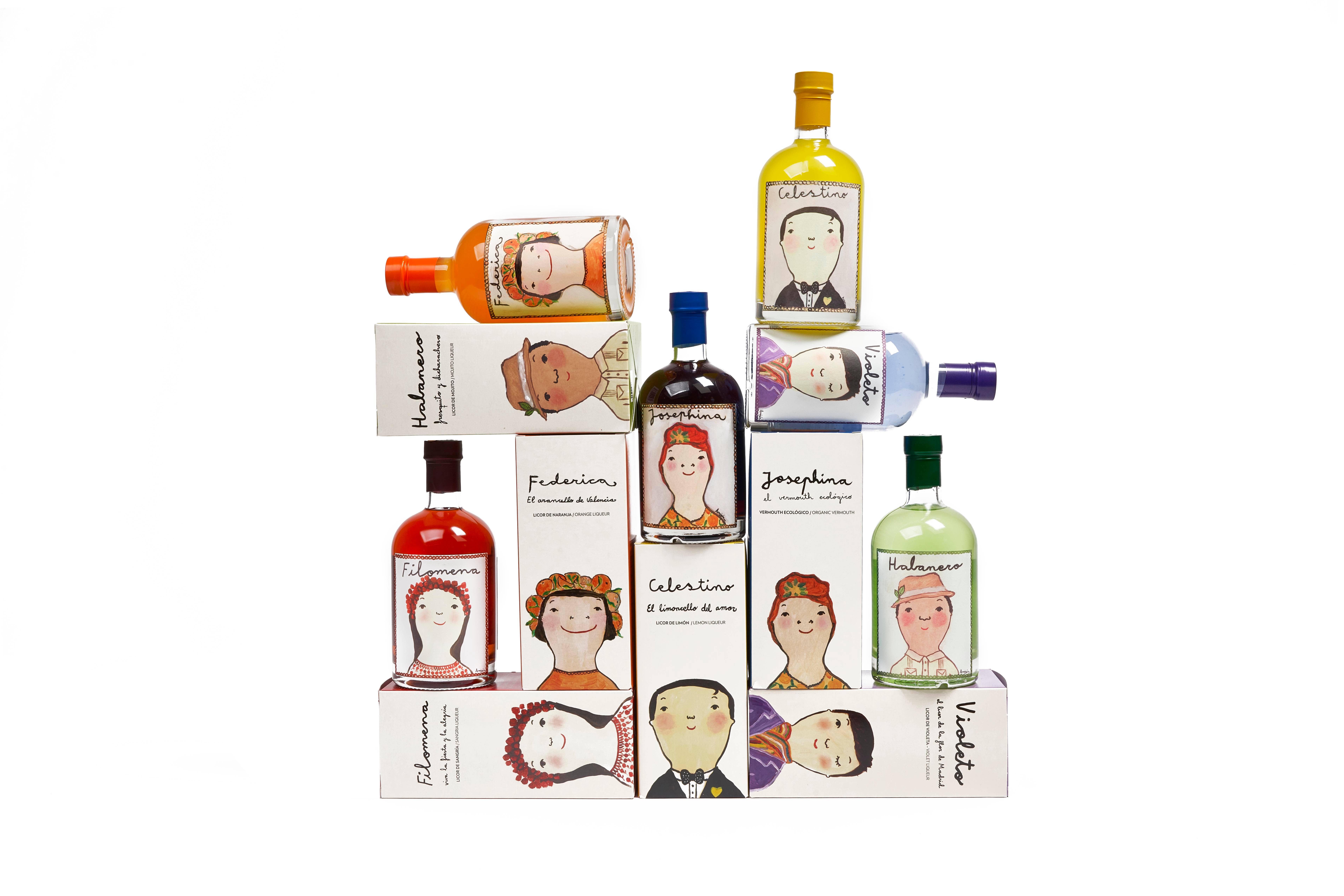 Liqueurful - Wholesale Likeur - Rainbow mix likeurset, 50 cl per fles