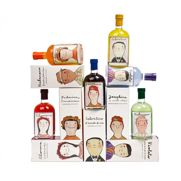 Liqueurful - Wholesale Likeur - Rainbow mix likeurset, 50 cl per fles0