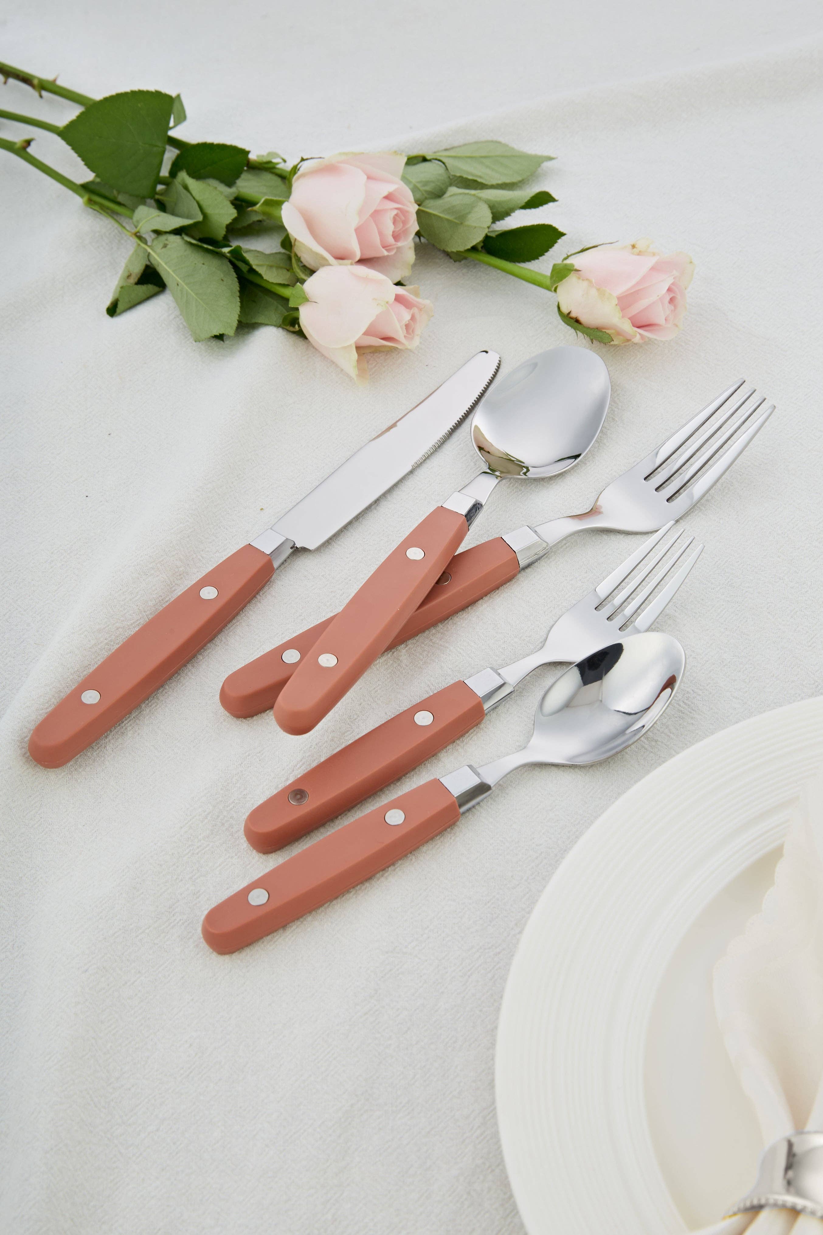 ANNOVA - Venta al por mayor Conjunto de cubiertos - Juego de Cubiertos Retro ANNOVA de 20 Piezas4