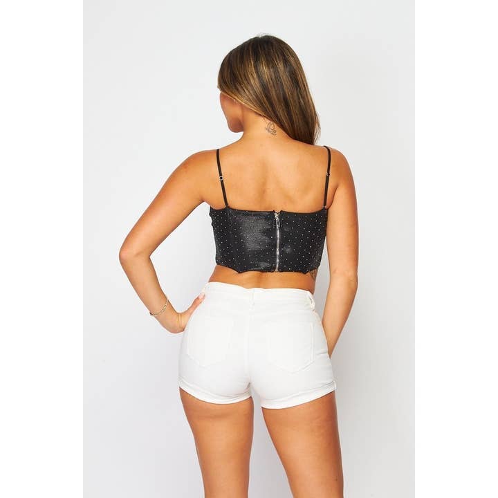 Black Pearl Clothing - Vendita all'ingrosso Corsetto - Donna - Top bustier con strass