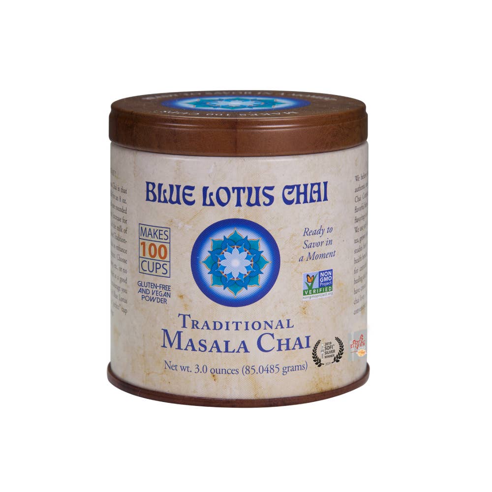 Blue Lotus Chai Company - Wholesale Loose Tea - Traditional Masala Chai - 3oz Tin (100 cups)