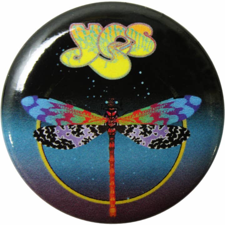 Pin-on Button - 1.25 Inch - Yes - Dragonfly for wholesale by Square Deal Recordings & Supplies
