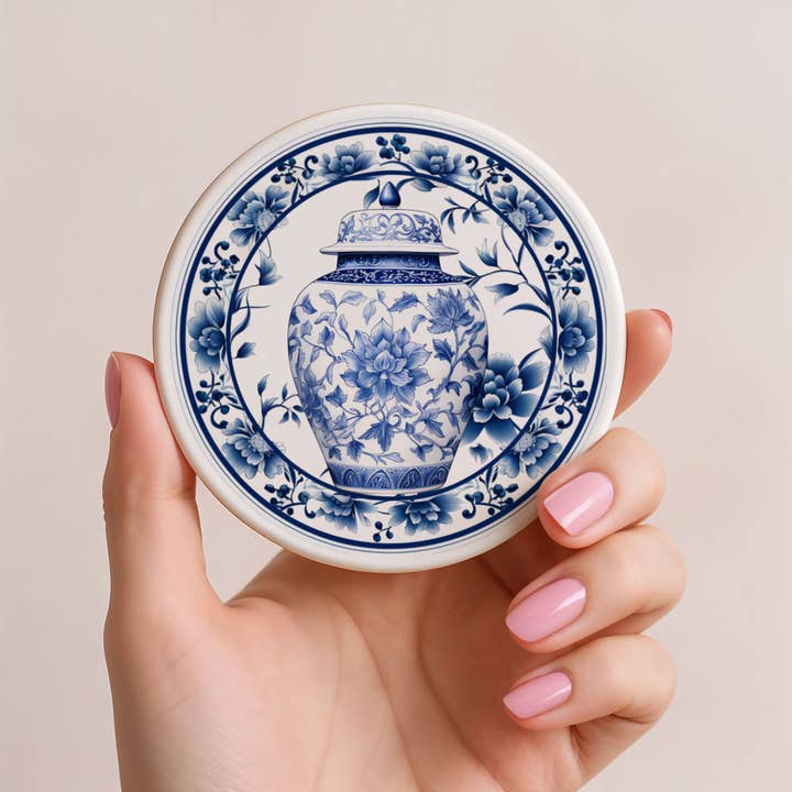 Gia Roma - Wholesale Decorative Tabletop Object - Blue Country Coaster Elegant Grandmillennial Blue Home Decor92