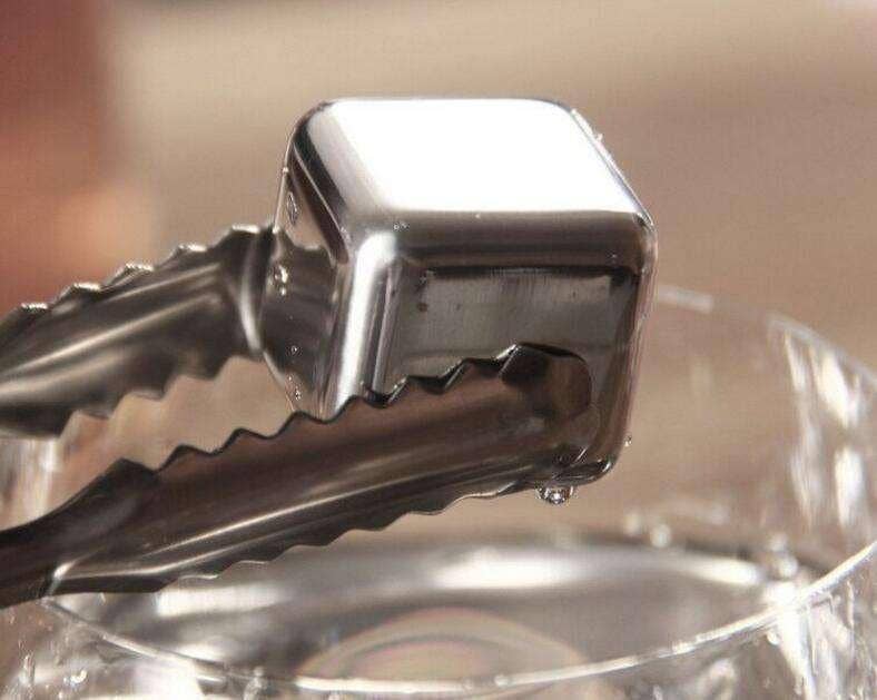 VIGOR - Wholesale Drink Chilling Cubes - Stainless Steel Reusable Ice Cubes with Barman Tongs5