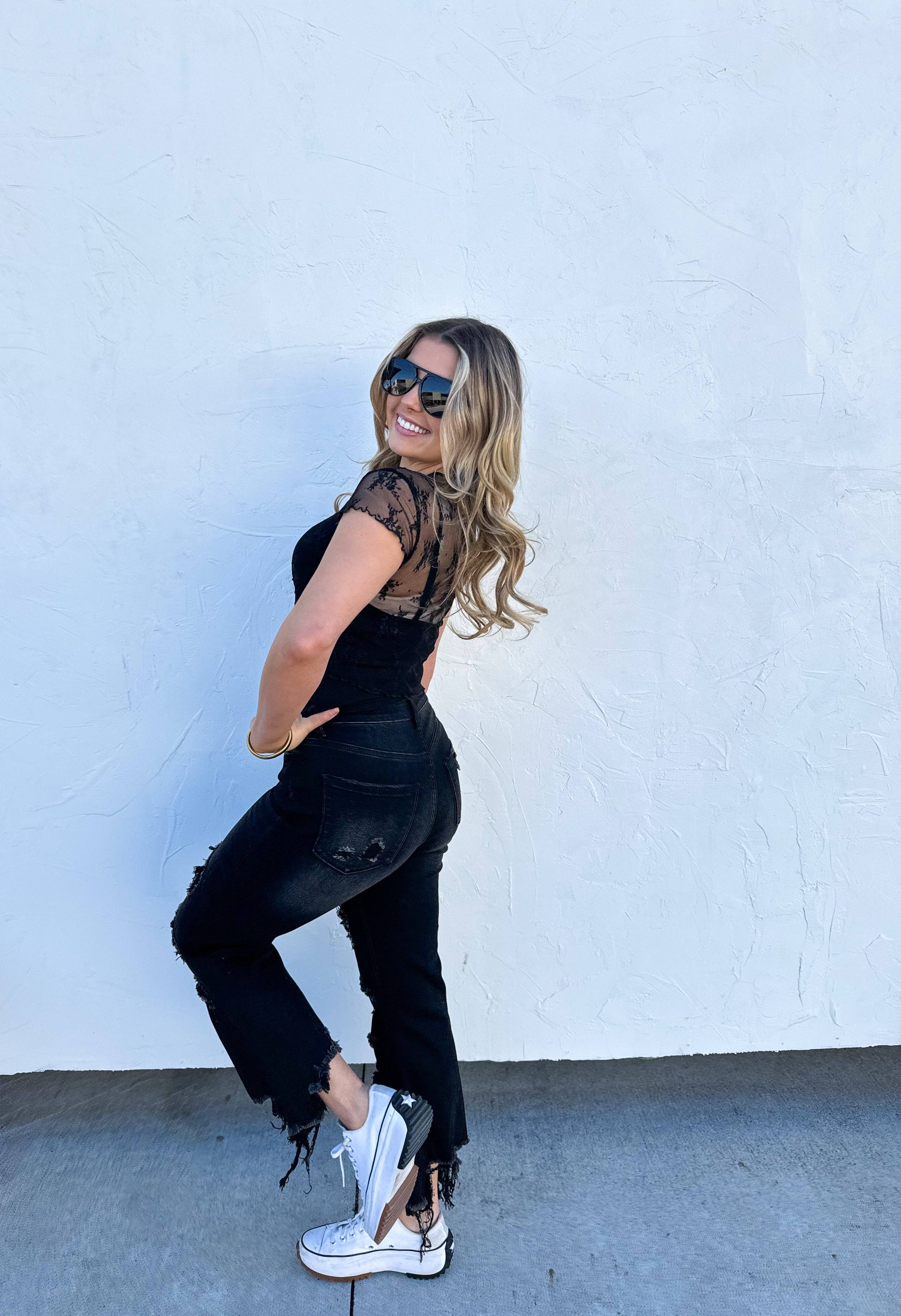 BLAKELEY - Wholesale Blouse - Women's - ALLE SHORT SLEEVE LACE TOP19