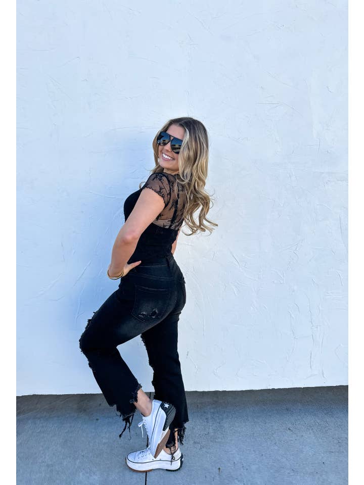 BLAKELEY - Wholesale Blouse - Women's - ALLE SHORT SLEEVE LACE TOP19