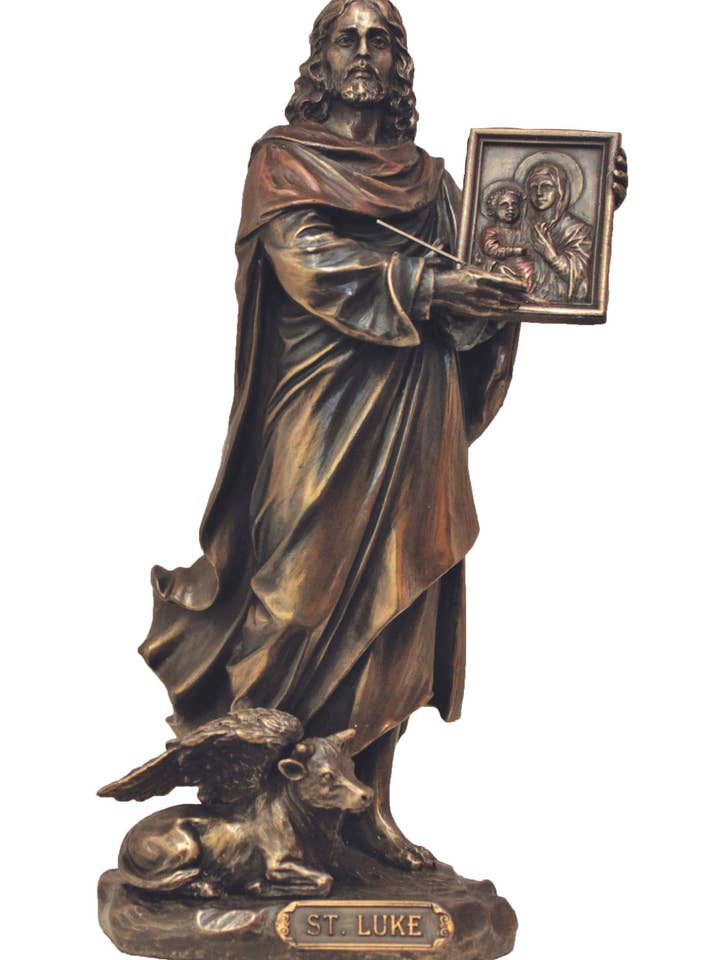 St. Luke Statue in Cold Cast Bronze 8" for wholesale by Goldscheider of Vienna