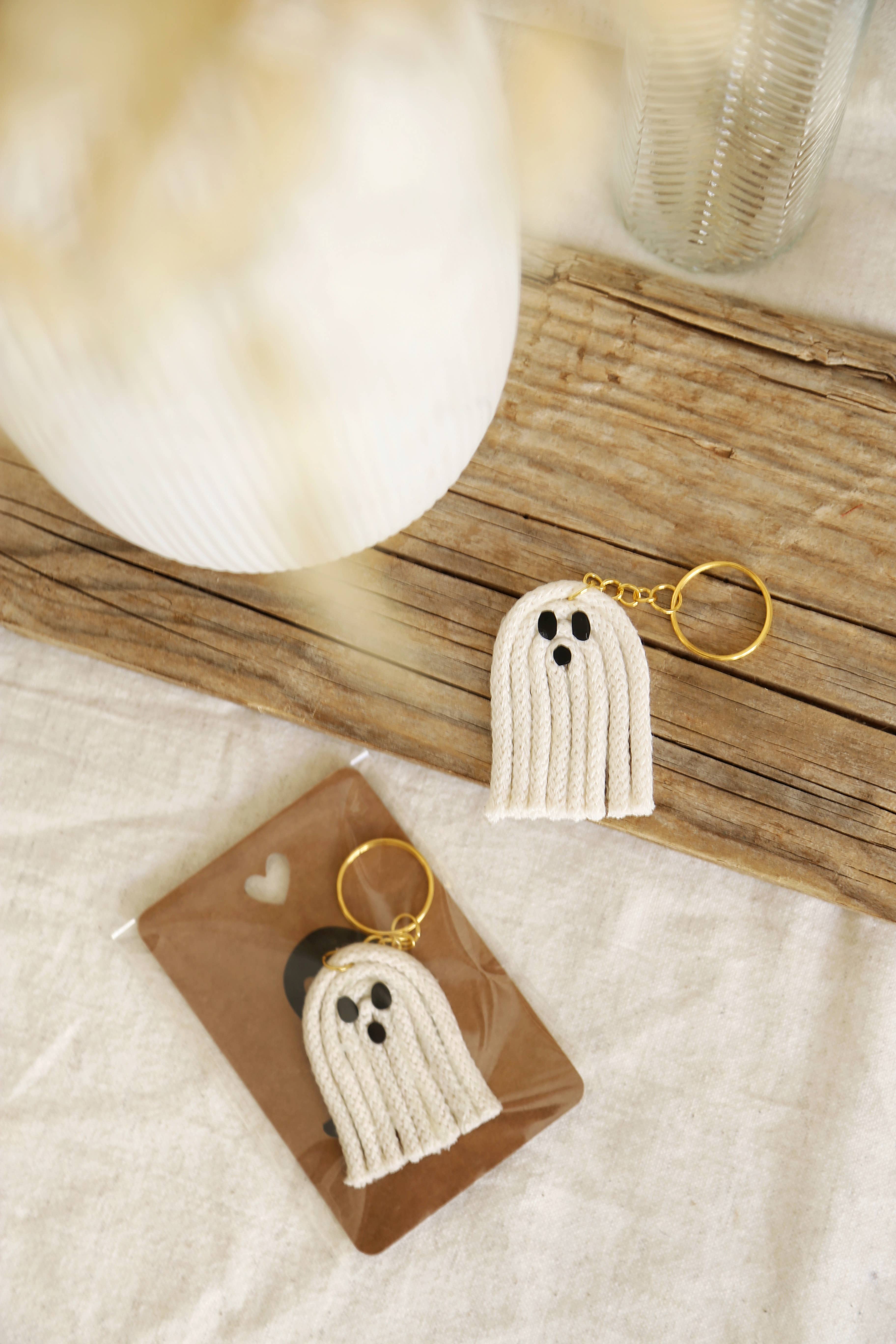 The Frenchie Knot - Wholesale Keychain - Women's - Macrame Ghost Keychain1