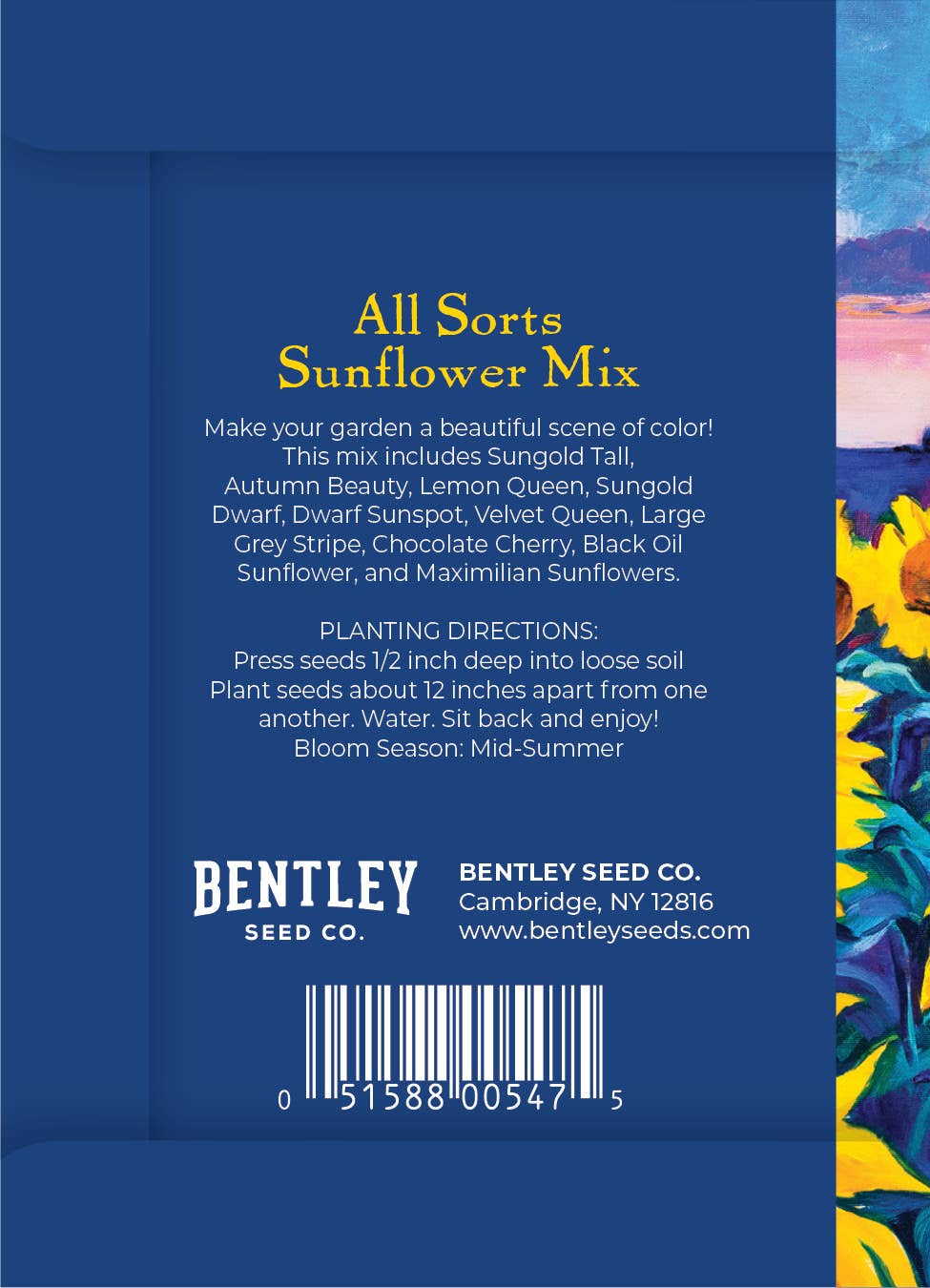 Bentley Seed Co. - Vente Cartes de déclaration d'amour - L'amour est tout ce dont vous avez besoin - Sachets de graines de tournesol de toutes sortes1