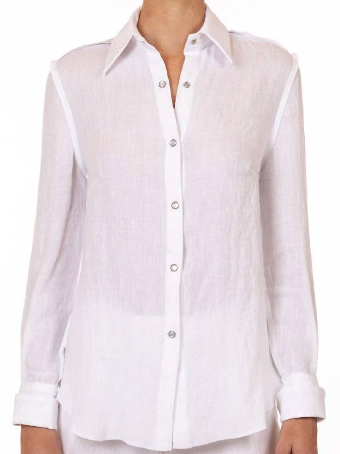 Lizzy wit L/S shirt voor wholesale door Ears Of Buddha