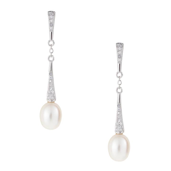 Bellissimi orecchini a perno in argento 925 con perle d'acqua dolce (USA-DDP) per la vendita all'ingrosso da parte di Silver Jewellery Cavern Wholesale