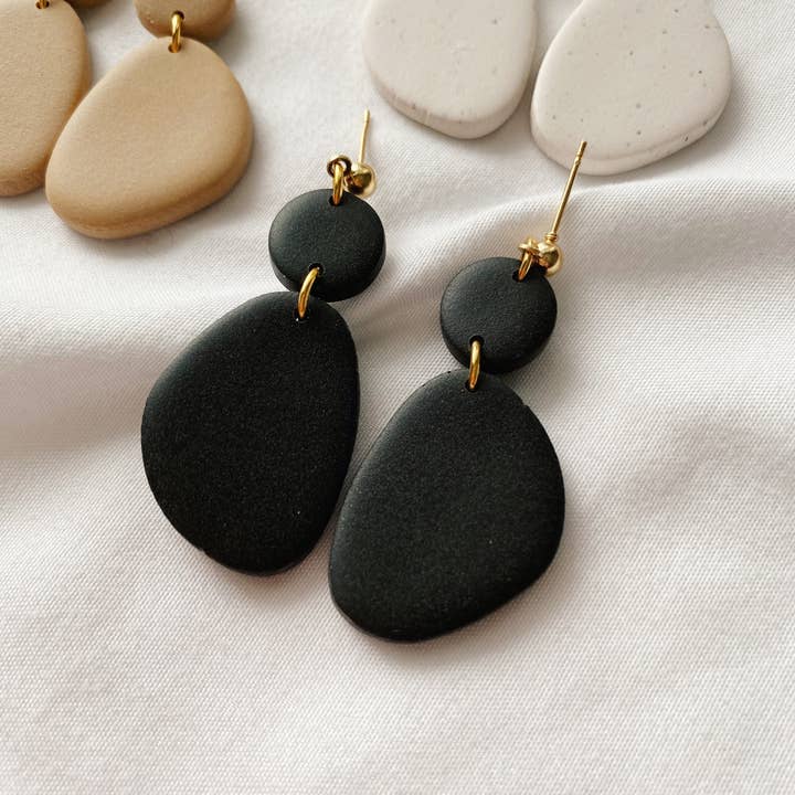 SageClayCo – Brincos de argola por atacado – Selma | Coleção Atemporal | Brincos artesanais de polímero3