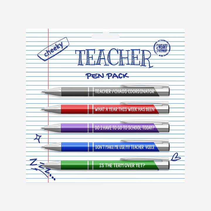 Disrupted Industries - Wholesale Pen - Cheeky Teacher Pen Pack1