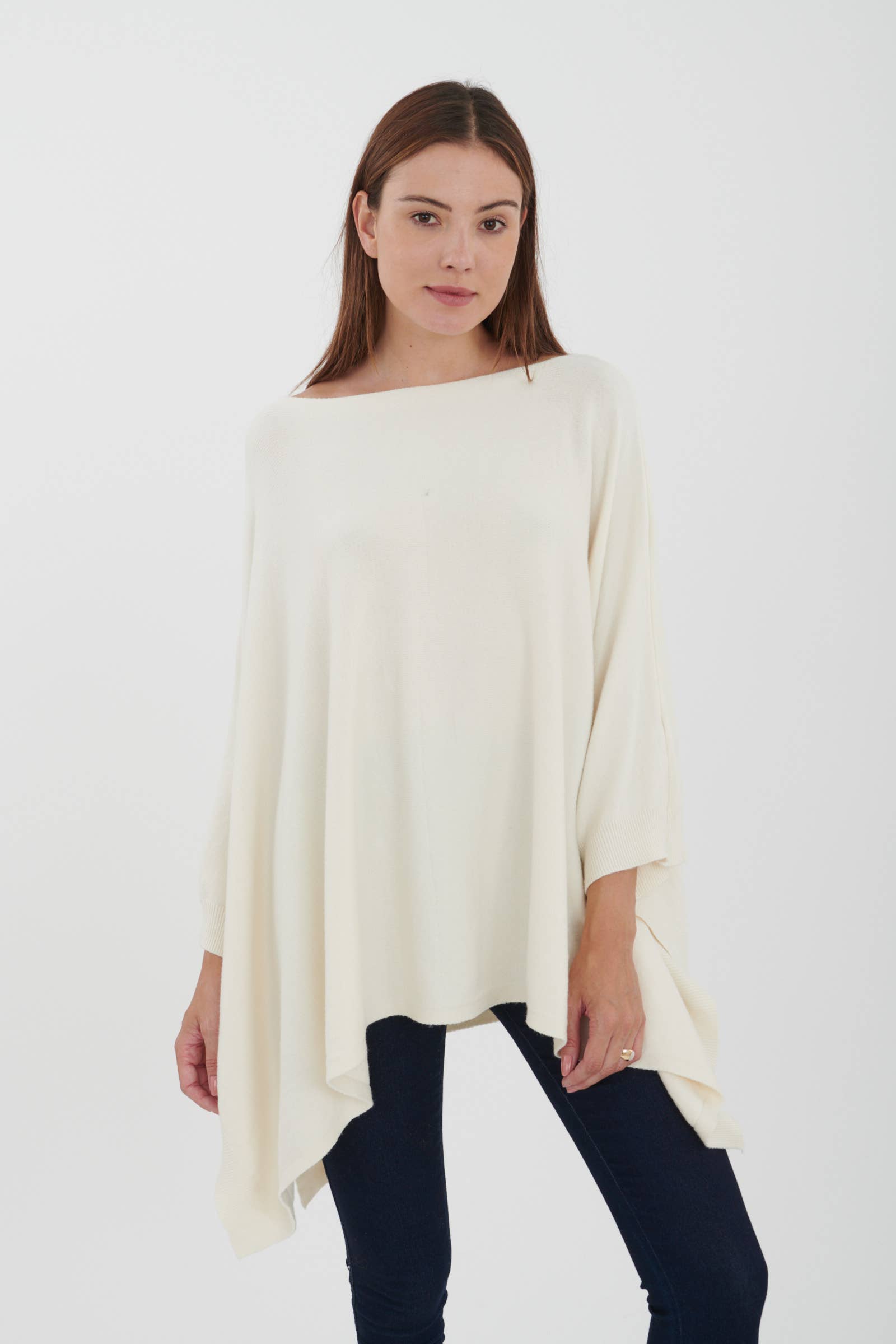 ORNELLA PARIS - Wholesale Poncho - Women's - LEL-P22269 cashmere poncho2